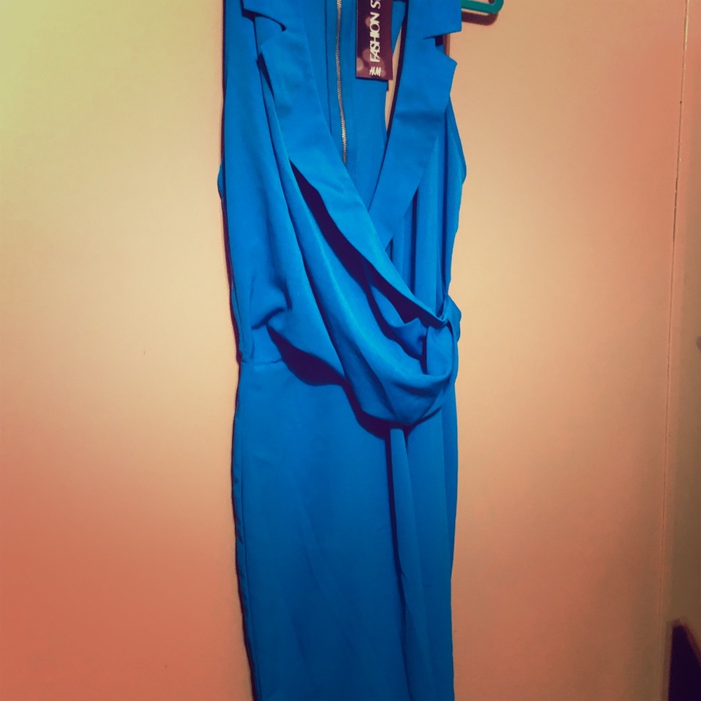 Fashion Star by H&M Orly Shani Blue Dress, Size 14